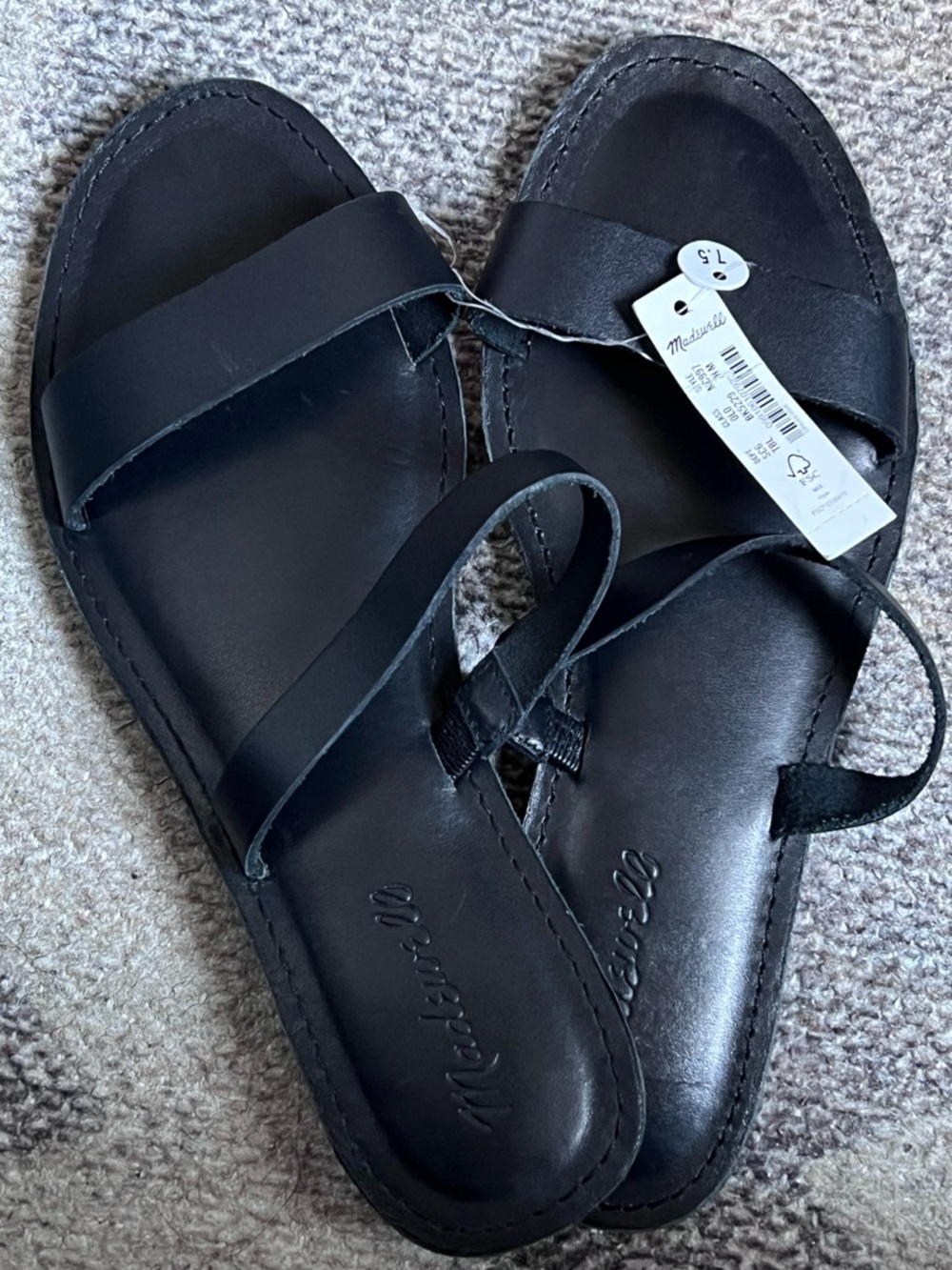 MAKE AN OFFER - MADEWELL Boardwalk Double Strap Slide Sandals NWT - Picture 3 of 3
